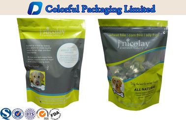 Gelamineerde Resealable Tribune op de Zakken van de Ritssluitingszak voor Voedsel voor huisdieren/Aangepaste Voedsel voor huisdieren Verpakkende Zakken