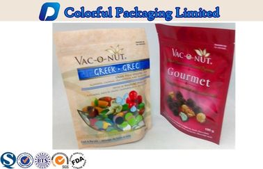 Aangepast HUISDIER + Matte Vernis Resealable Tribune op Zakken voor Snacks, Nootvoedsel